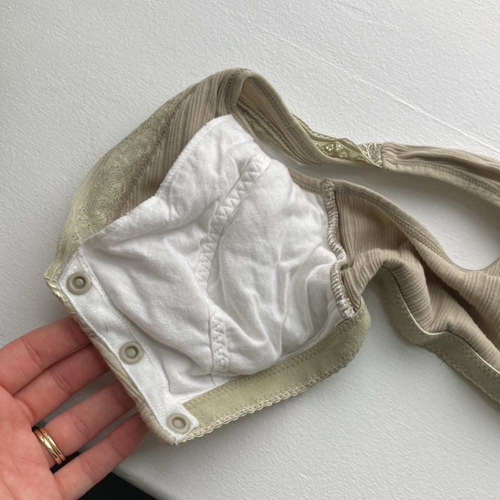 3 NWOT Button-Front Ribbed Bras - Picture 5 of 7